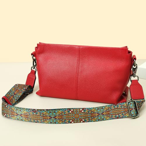 Image of Genuine Leather Women Shoulder Bag Small Crossbody Bags Purse Mini Casual Hobo Lady Handbags and Purses Messenger Satchel