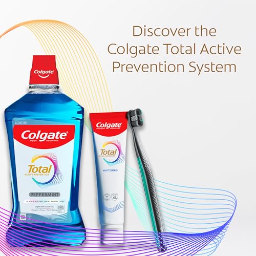 Image of Colgate Total Active Prevention Soft Bristle Whitening Toothbrushes, Soft Toothbrush with Charcoal Infused Bristles, Helps Whiten and Reaches Deeper Along the Gumline and Between Teeth, Black, 2 Pack