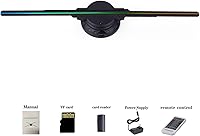 Vista 7 de Proyector de ventilador holográfico de 16.5'' con 234 LED HD 3D, ventilador holográfico con soporte para Bluetooth, WiFi, APP, pantalla de 42CM