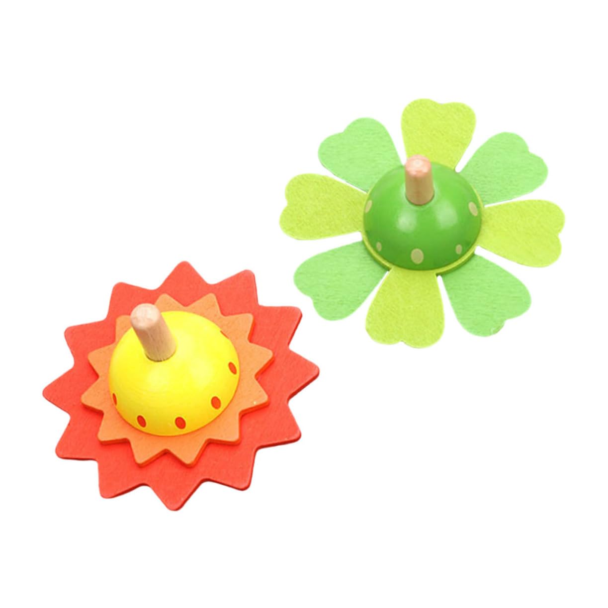 Toddmomy Mini for Boys and Girls Educational Wooden Spinning Top Toy for Birthday Parties