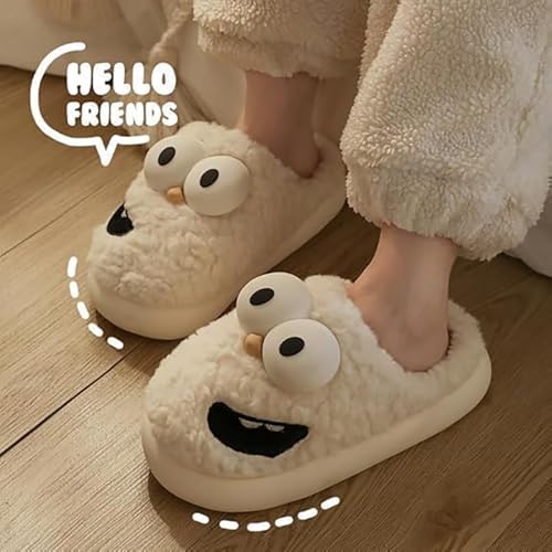 Big Eye Dog Slippers for Women Men, Tongue Kiss Slippers Couples, Tongue Fun Cartoon 3D Kissing Slipper Tongue2
