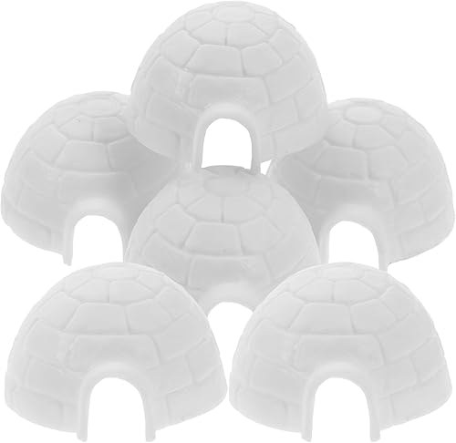 NOLITOY Mini iglú juguetes simulados de casa de hielo modelados figuras árticas juguetes para casa de muñecas de Navidad, decoración de micro