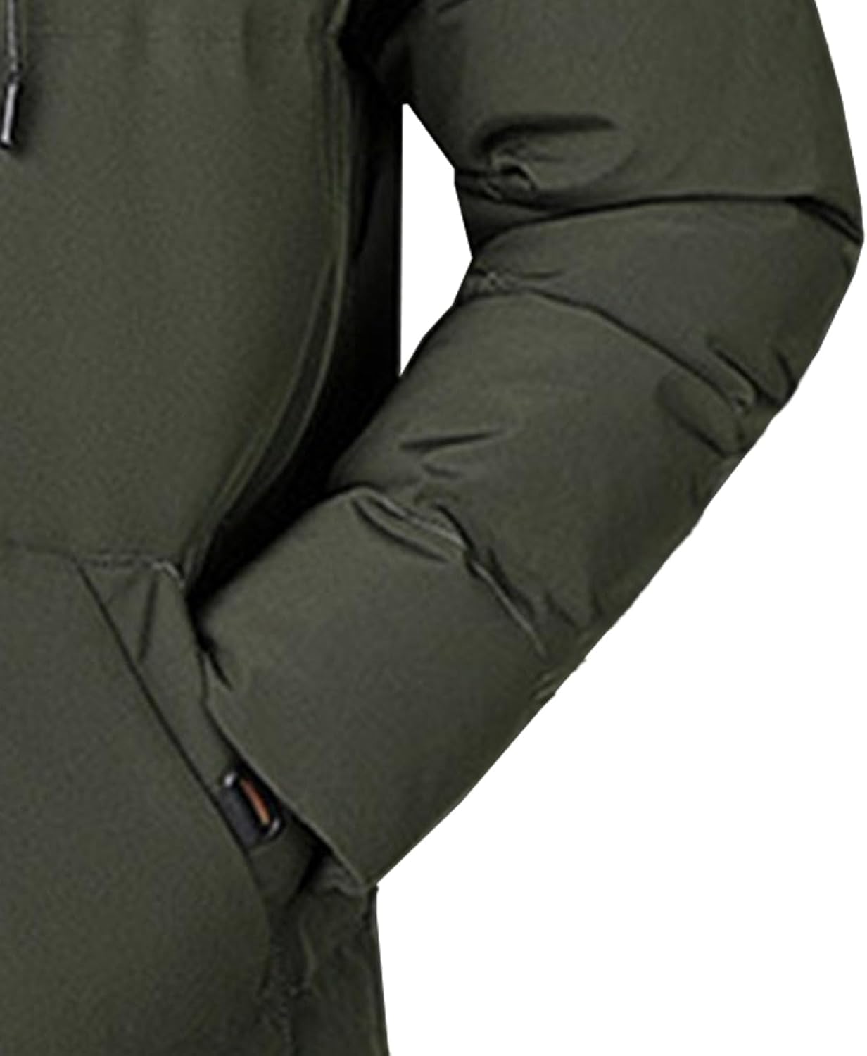 Chaqueta de Invierno Gruesa para Hombre Impermeable a Prueba de Viento Gruesa cálida con Capucha Larga Parka Chaqueta Cortavientos de Longitud Media