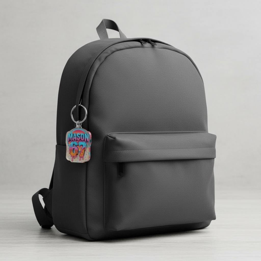 Pink Six Seven Keychain 67 meme - Image 6