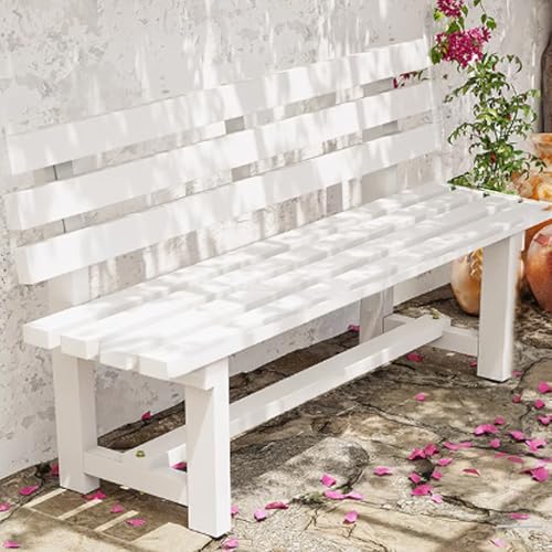 Banc de parc en bois robuste et élégant pour sublimer le patio
