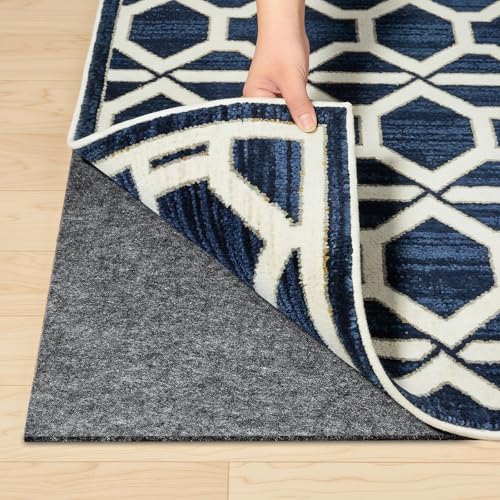Felt and Rubber Backing Rug Pad, 2"x10" Non-Slip Rug Pads, 1/8” Thick, Under Area Carpet Protective Pads, Cushioned Gripper Pads for All Floors and Finishes, Keeps Rugs in Place, Soft and Secure