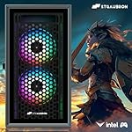 STGAubron Gaming PC Computer Desktop, Radeon RX 560 4GB, Intel i7 Xeon E5 up to 3.0GHz, 16GB RAM, 512GB SSD, WiFi, BT 5.0, RGB Fan x3, Windows 10 Home for Gamer, Streaming - Image 2
