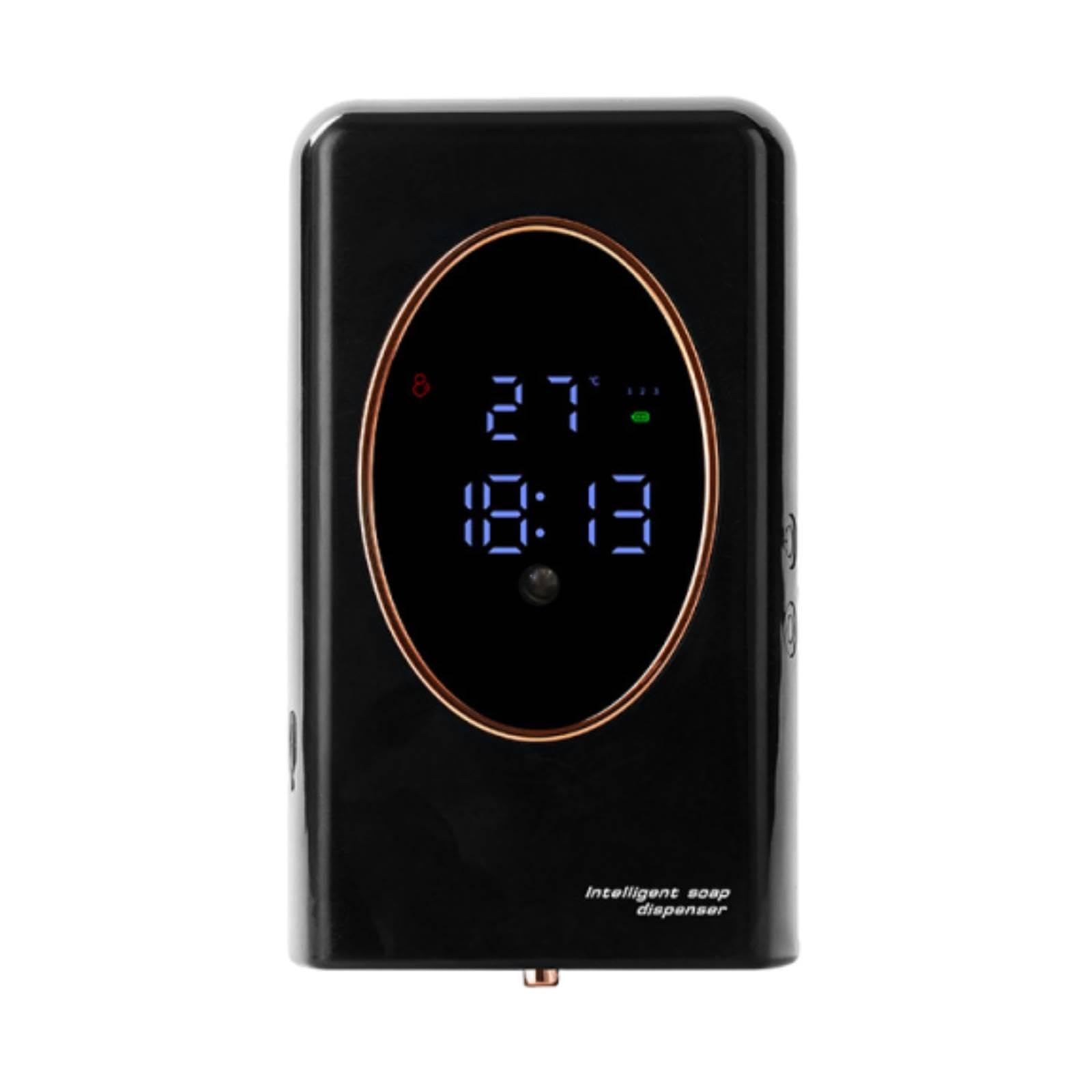 Dispensador Automático de Jabón con de Espuma Ajustable Montado en Pared Y Depósito Grande Inteligente Y Función Impermeable Adecuado P, Negro, Individual