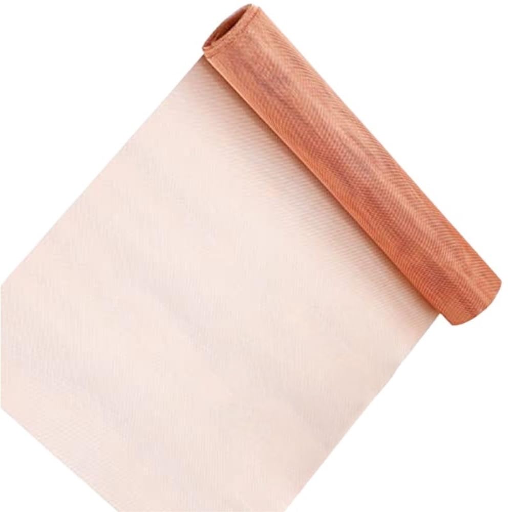 Hoja de detección de filtración Malla de cobre puro tejida, malla fina 40 mesh, ancho 12 pulgadas, largo 120, 1 pieza