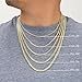 Nuragold 18K Real Yellow Gold Solid Miami Cuban Link Chain Necklace 16