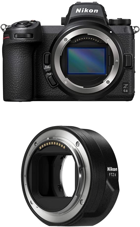Nikon Z 6II FX-Format Mirrorless Camera Body Black with Nikon Mount Adapter FTZ II (International Ve