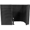 Rockville ROCKSHIELD 3 Studio Mic Isolation Shield, 2 Acoustic Foam, 5 Panels, Vented Back, Desktop & Stand Mountable, for Recording & Podcasting