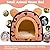 Pantula Guinea Pig Bed House - Cave Cozy Large Hamster Small Animal Beds Hideout with Removable Pad for Hamster Rabbit Hedgehog Chinchilla Bearded Dragon and Ferret (Pink Leopard)
