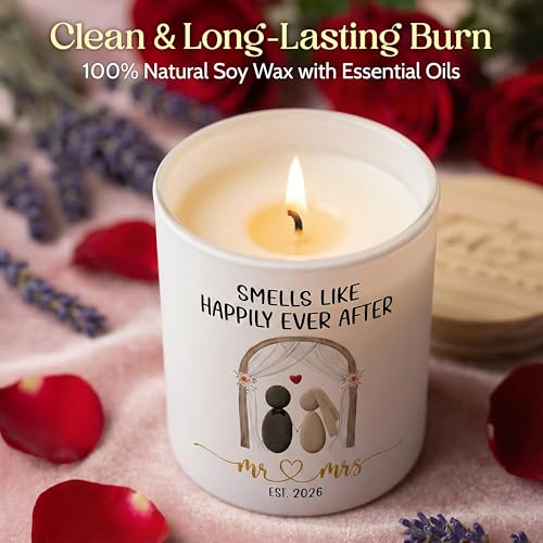 TEEZWONDER Wedding Gifts for Couples 2026 - Vanilla Lavender Candle 10 oz - Image 3