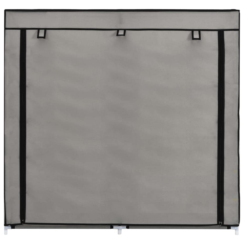 Mueble Zapatero Organizador con Funda de Tela Gris 115x28x110 cm, Estructura 5 Niveles Capacidad 10 Pares de Zapatos, Cubierta no Tejida con Cremallera protección Anti-Polvo,