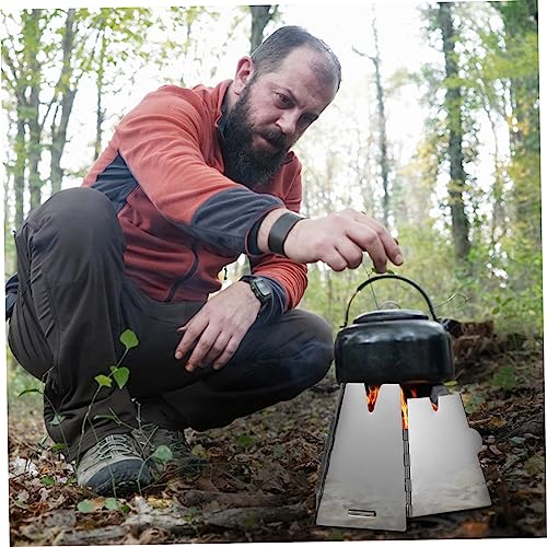 Kisangel Fogão Dobrável Para Caminhadas Fogueira Para Piquenique Fogão Dobrável Mochila Para Fogueir