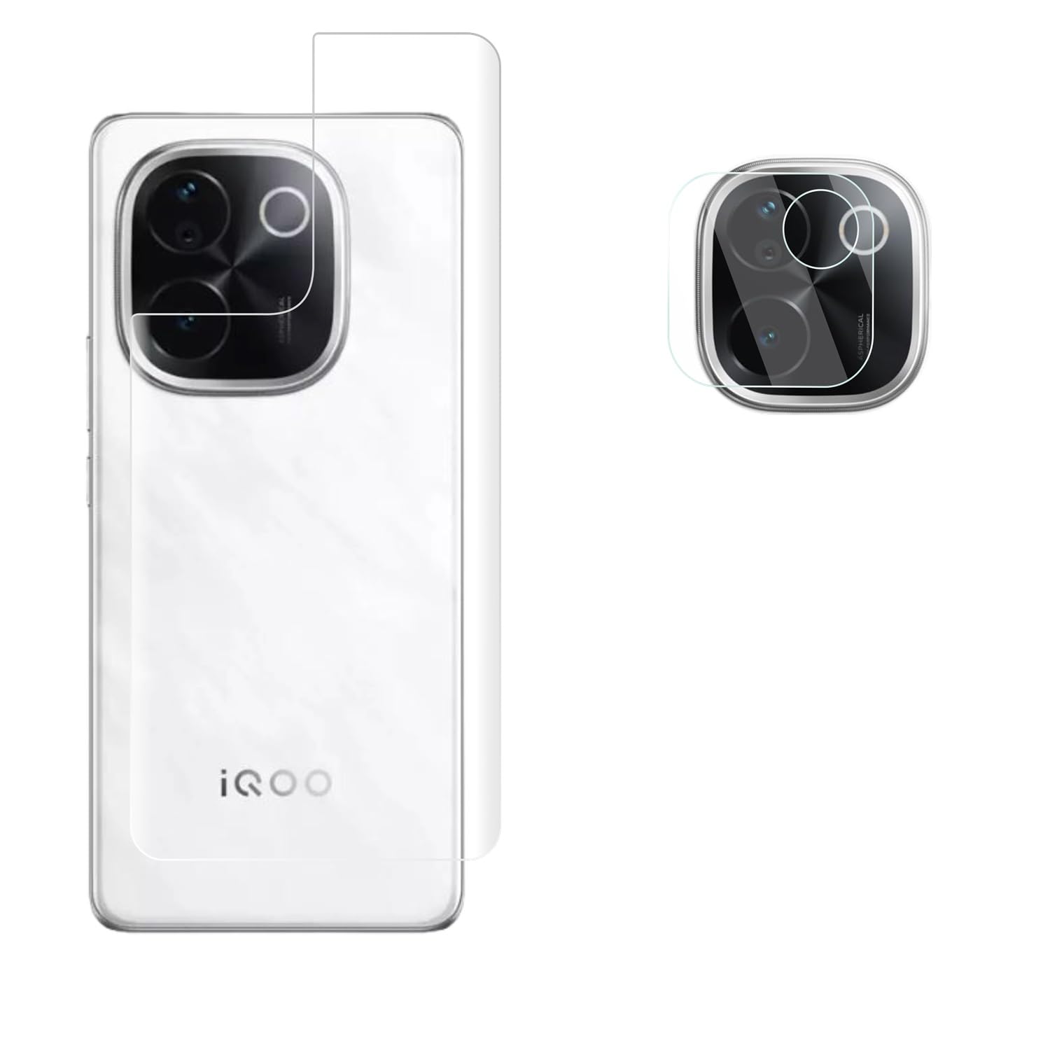 KTCOO 2in1 Combo Screen Protector for iQOO Z9s Pro 5G Camera Lens Nano Glass + Anti Scratch TPU Back Guard - |Back + Camera Guard| (B0DJ37PKG1) Amazon Price History, Amazon Price Tracker