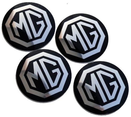 Triple-C Rostyle Wheel Center MGB X4, Black Aluminum Hubcap, 1.875 inches, 4 Pack