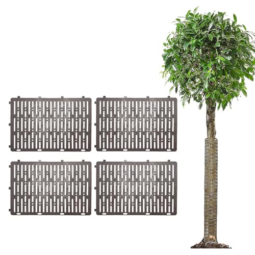 Protectores de Troncos de Plantas y Árboles,4pcs Protector Árbol,Protector Árbol Frio,Protector de Tronco de Plástico,Protector de árboles Plástico,Malla Vivero Expandible,Ajustables Malla de Vivero