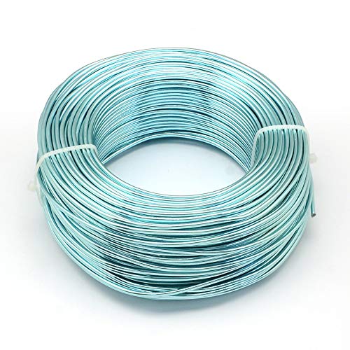 PandaHall Aluminum Wire for DIY Manual Arts Jewelry Making (PaleTurquoise, 18 Gauge(1mm)-656ft)