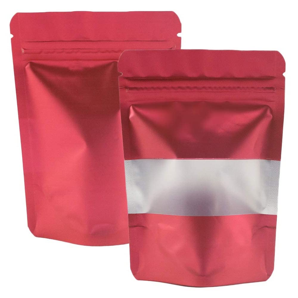 DEERA Stand Up Ziplock Reusable Airtight Polyester Storage Pouch (Matte Red)(170mmX265mm)(Pack of 50) (B09Q4ZHNN1) Amazon Price History, Amazon Price Tracker