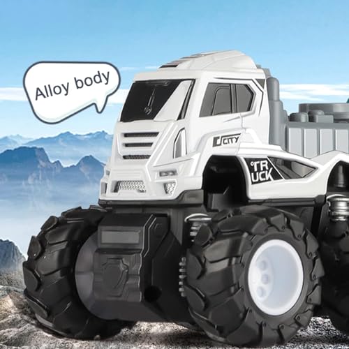 Image of Alloy Die cast 1:43 Logistic Transport Truck Toys Friction Powered Car Carrier Truck for Kids Boys Girls Miniature Toy Pull Back Vehicle Gift (Multicolor, Pack of 1)
