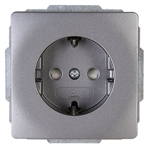 Kopp 924043082 1-fach, erhöhter Berührungsschutz, 1 Stück, platin, 924043082 Venedig