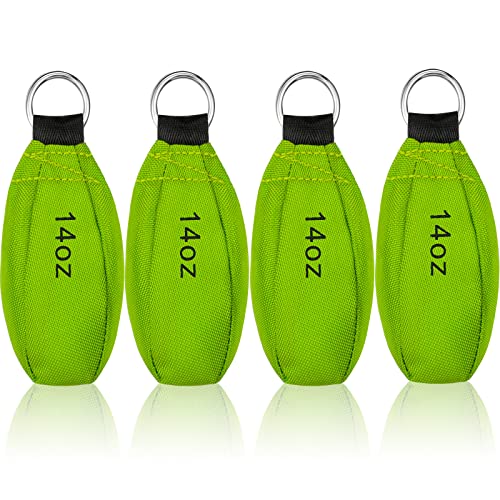 4 Pieces Bulk Throw Weight Bags Multi-Layer Outdoor Throw Weight Bags Arborist Durable Climbing Rope Bag Professional Multi Throw Bag for Tree Rock Spelunking (Green)
