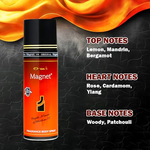 Image of Ossa Magnet Unisex Apperal Perfume 100ML & Body Spray 200ML With Long Lasting Notes Lemon, Mandarin, Cardamom, Woody, Patchouli | Premium Combo Pack for Men & Women | Ideal Gift For Loved Ones