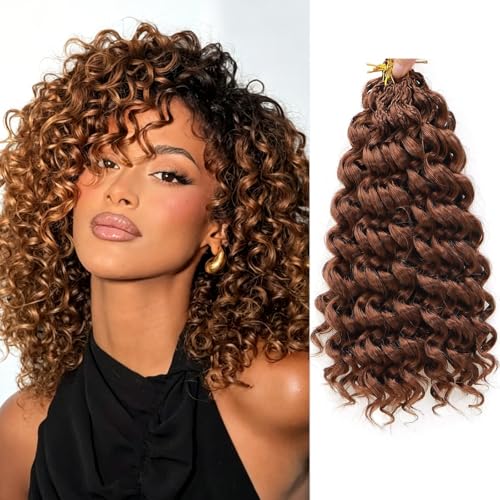 8Packs Curly Crochet Hair Boho Ocean Wave Crochet Hair 12Inch 30