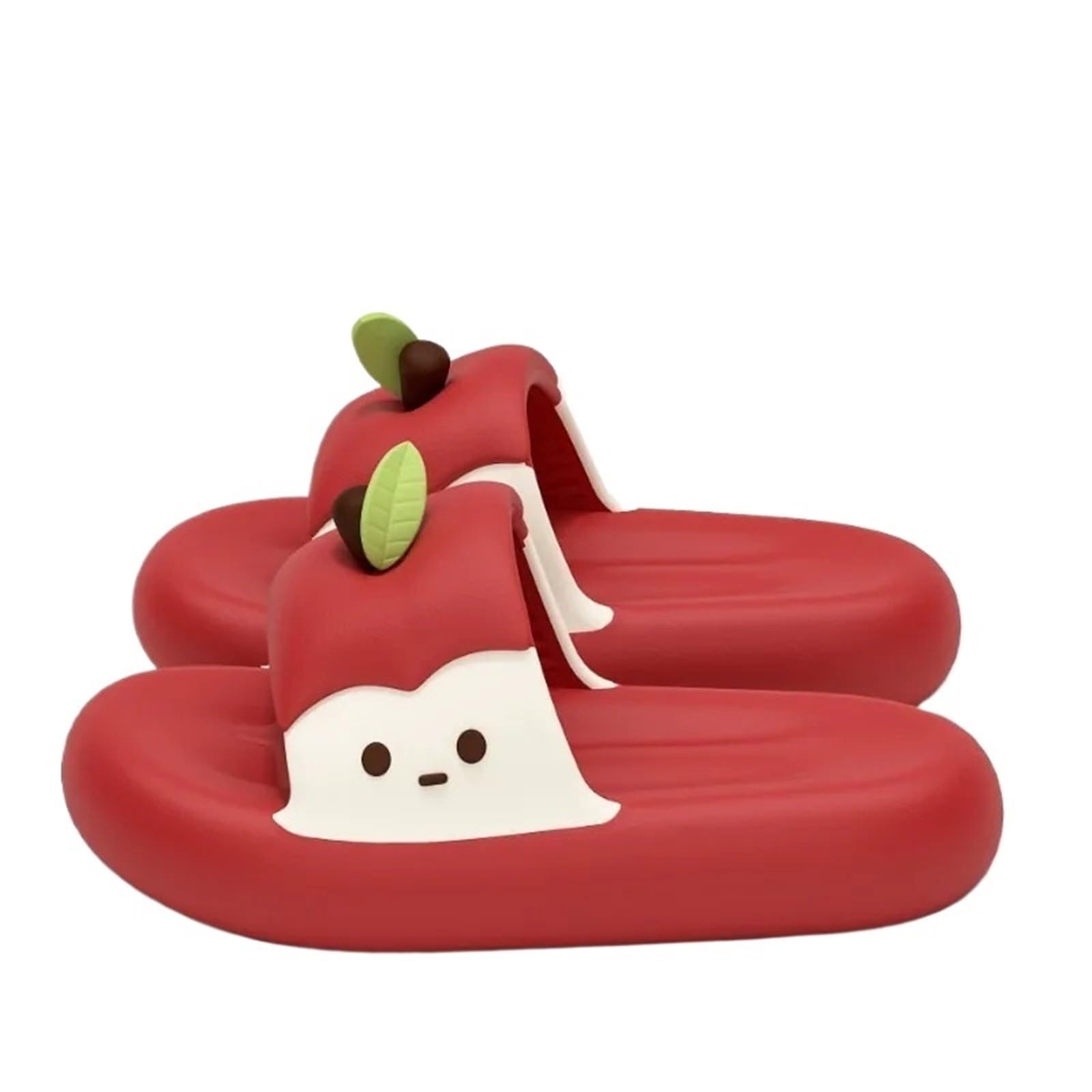 ERHTGUO Couple Slippers Man House Shoes Apple Summer Sandals Slides(Red,42-43)