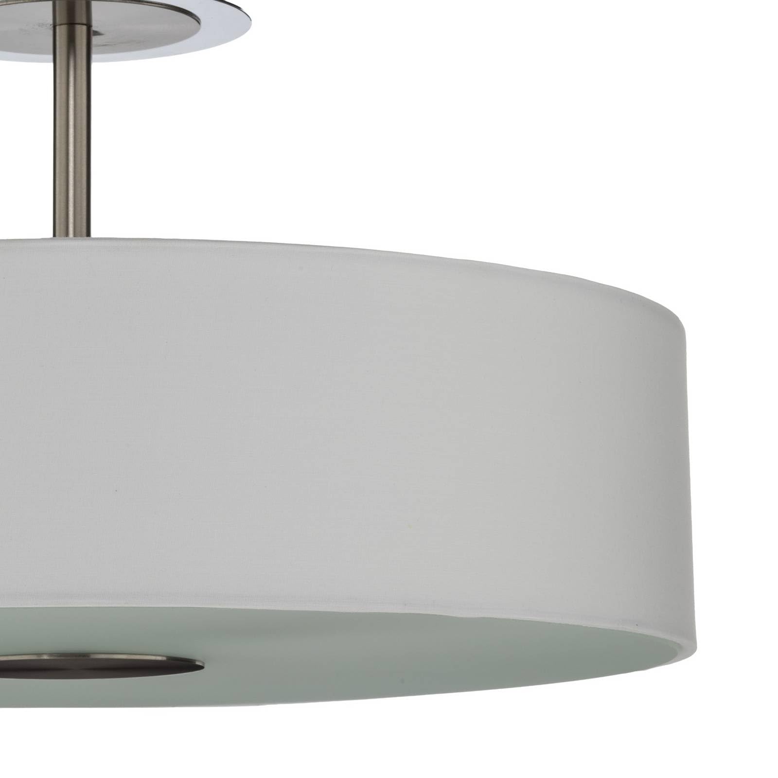 Lindby Textil Deckenleuchte rund 47 cm, Deckenlampe Stoff weiß 3x E27 max. 60W ohne Leuchtmittel Schlafzimmerlampe Wohnzimmerlampe Esszimmerlampe | Wohnzimmerlampe, e27, 3-flammig, moderne Stofflampe für Flur, Wohnzimmer, Schlafzimmer, Esszimmer