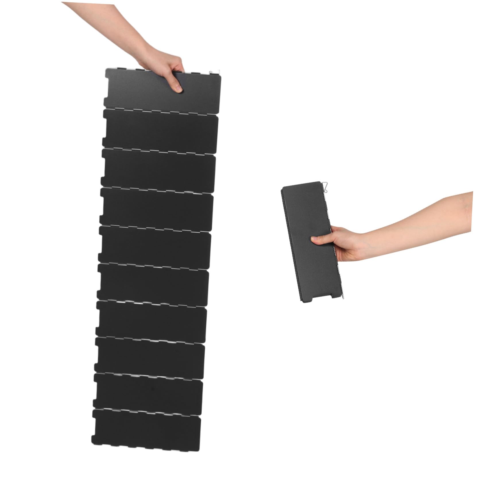 CLISPEED 2 Juegos Paravientos Plegable para Estufa de Camping, Hierro