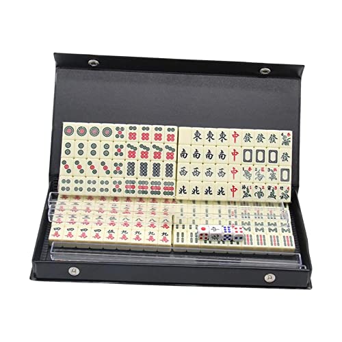 Juego de Mahjong, 144 fichas miniatura, dados incluidos miniatura 6