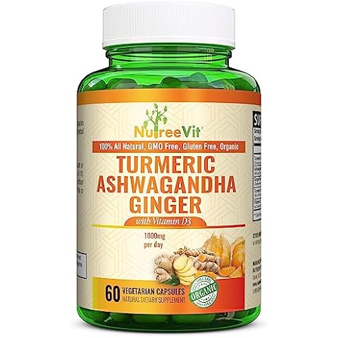 NutreeVit Organic Turmeric Ashwagandha Supplement Cover