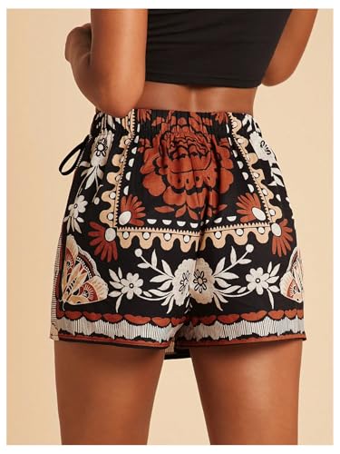 Image of SweatyRocks Women's Boho Mini Skirts Floral Shorts Tie Side Wrap Skorts
