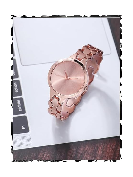 NIJAMRUT Attractive Colorful Stylish Beautiful Metal Belt Analog Watches for Women and Girl (Rosegold) (B0D4FD5XQG) Amazon Price History, Amazon Price Tracker