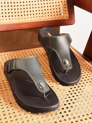 Image of WELCOME Soft Men's Slippers with Cushion FootBed for Adult | Comfortable & Light Weight | Stylish & Anti-Skid | Waterproof & Regular Flip Flops for Gents /Boys
