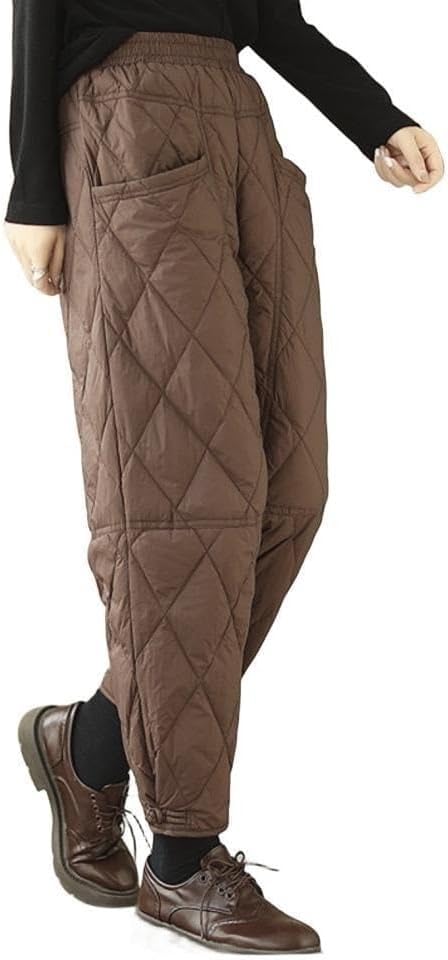 Damen-Daunenhose, Winter, Winddicht, Warm, Outdoor, Skihose Mit Taschen
