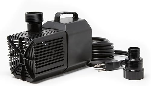 Vista 4 de Beckett Bomba de agua sumergible de 2100 GPH Bomba de agua de apagado automático para cascada, corriente, jardín de agua, 78 W, 20 pies de elevación