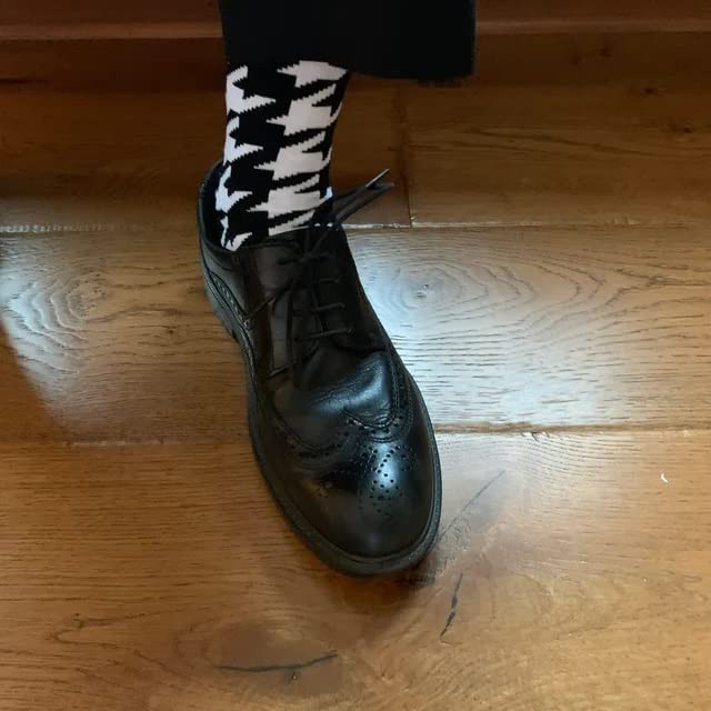 Triple M Plus Men's Various Black/White Dress socks,One size fits most men;Sock Size 10-13.2