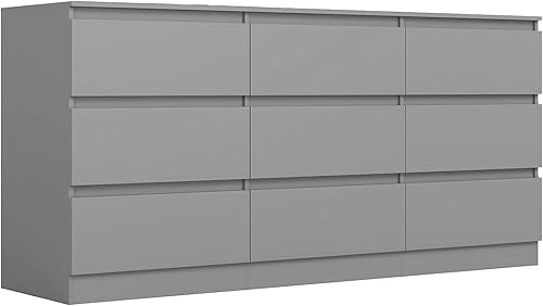 Miniatura 11 de Vibe & Dine Cómoda Blanca de 6 Cajones, Cómoda Doble Moderna para Dormitorio, Cajonera de Madera con Amplio Almacenamiento para Sala de Estar