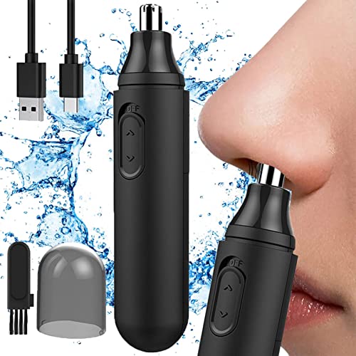 Bcfhyk Nose Hair Trimmer, Rechargeable Ear And Nose Hair Trimmer For Men Women, Usb Electric Waterproof Eyebrow Facial Hair Removal Nose Grooming Garget For Men, Unique Gift For Men, Dad Or Boyfriend #TOP16