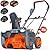 Keenstone 20" Cordless Snow Blower, Electric Snow Blower with 2×21V 4.0Ah Batteries & Dual Fast Chargers, Brushless Motor, 25ft Snow Throw Distance and Dual LED Lights, for Driveway Patio
