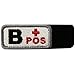 EmbTao Type B Positive Tactical Blood Type Fastener Hook&Loop Patch - Black & Red - 2