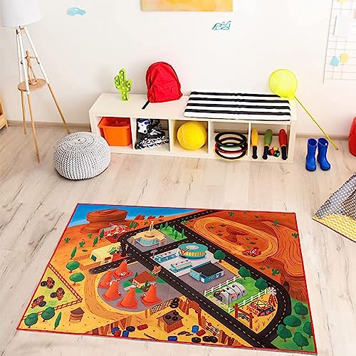 Gertmenian Toy Car Lightning McQueen Rug