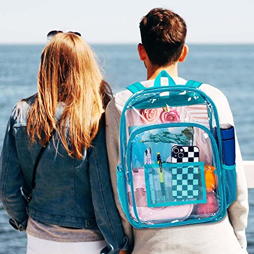 Image of AGSDON Clear Backpack, Heavy Duty Transparent Bookbag, See Through PVC Backpacks for Women Men