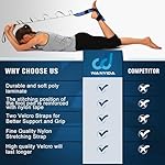 Foot and Calf Stretcher for Plantar Fasciitis, Achilles Tendonitis, Heel Spurs, Drop Foot. Yoga Stretching Strap for Leg, Thigh and Hamstring (Blue) - Image 4