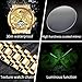 OLEVS Gold Automatic Watches for Men Waterproof Luxury Dress Self Winding Mechanical Skeleton Tourbillon Moon Phase Stainless Steel Luminous Diamond Men's Wrist Watches Gift