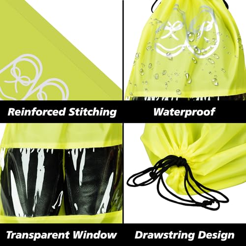 Image of Heart Home Pack of 10 Travel Shoe Organizer | Travel Storage Bags | Travel Carrying Bag | Storage Organizers Set | Shoe Cover with Transparent Window | Shoe Dori Cover | Yellow & Brown